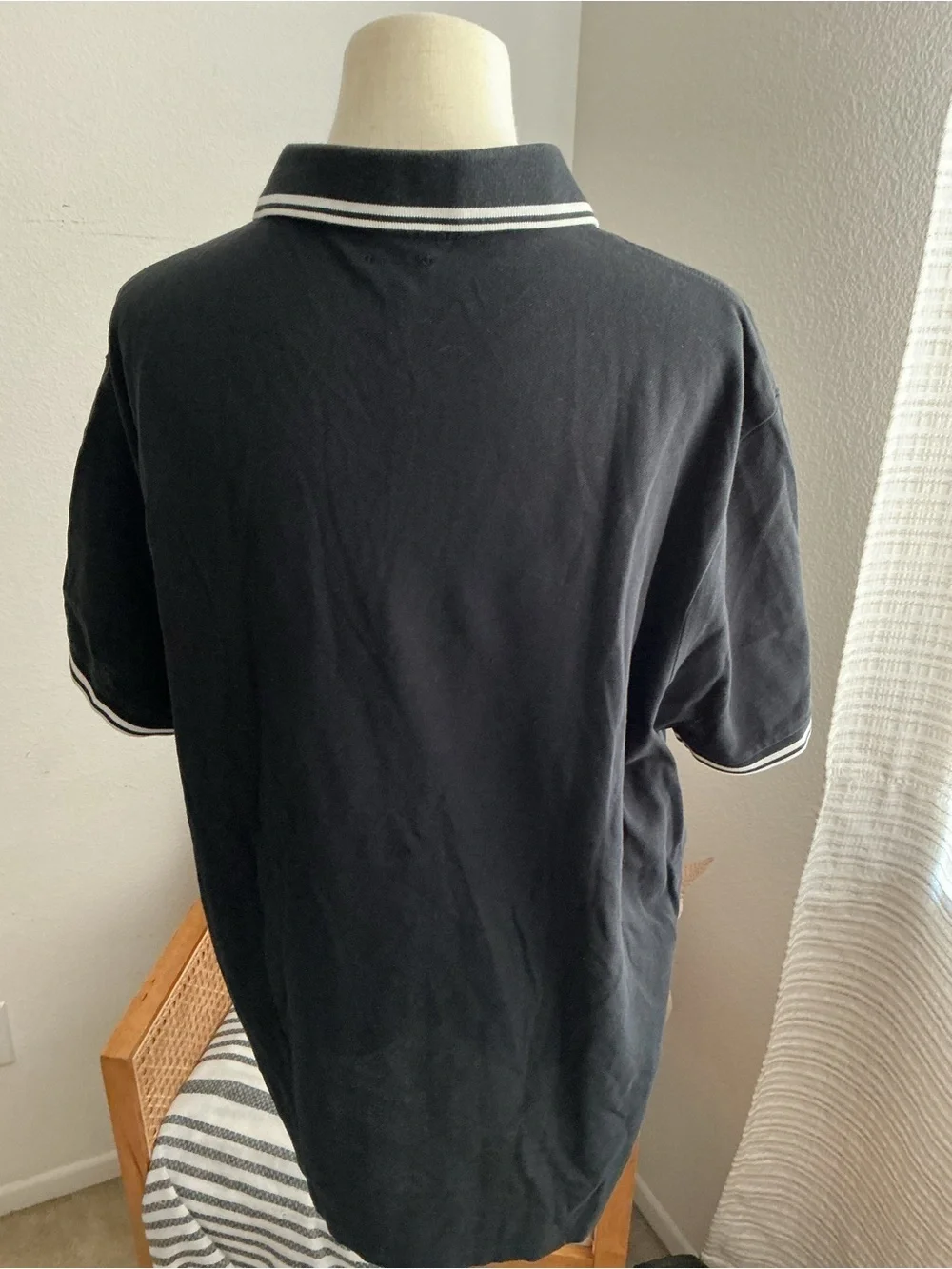 Ralph Lauren Black Polo Shirt with White Trim